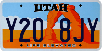 UT license plate Y208JY