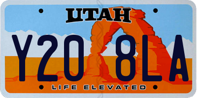 UT license plate Y208LA