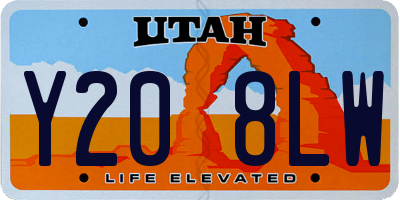 UT license plate Y208LW