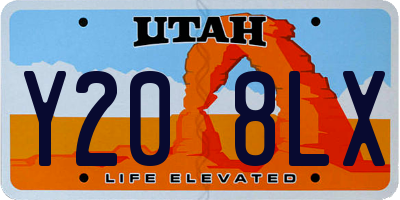 UT license plate Y208LX
