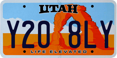 UT license plate Y208LY