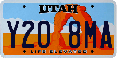 UT license plate Y208MA