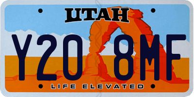UT license plate Y208MF