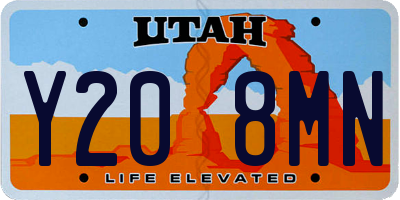UT license plate Y208MN