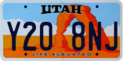 UT license plate Y208NJ