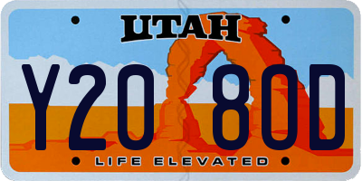 UT license plate Y208OD