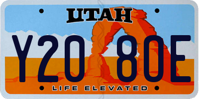 UT license plate Y208OE