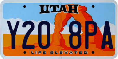 UT license plate Y208PA