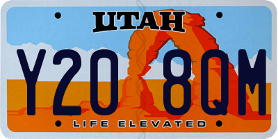 UT license plate Y208QM