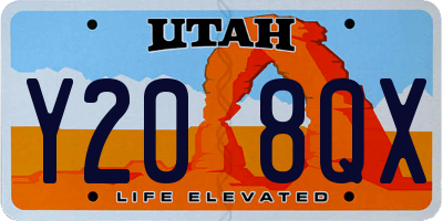 UT license plate Y208QX