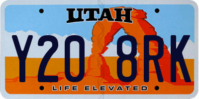 UT license plate Y208RK