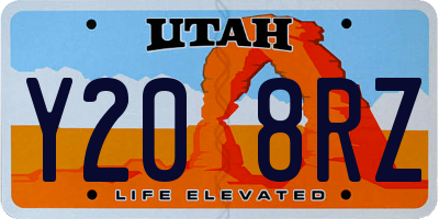 UT license plate Y208RZ