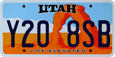 UT license plate Y208SB