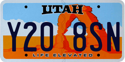 UT license plate Y208SN