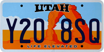 UT license plate Y208SQ