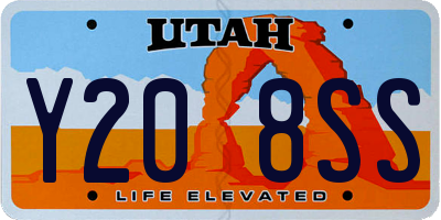 UT license plate Y208SS