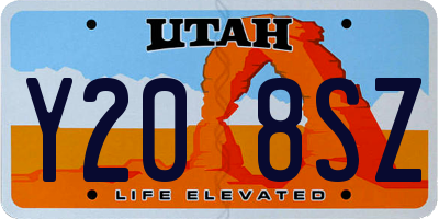 UT license plate Y208SZ