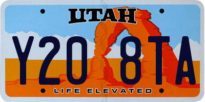 UT license plate Y208TA