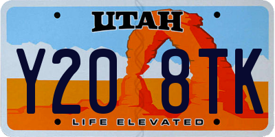UT license plate Y208TK