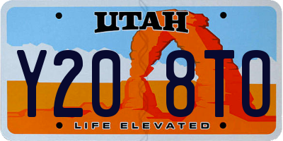 UT license plate Y208TO