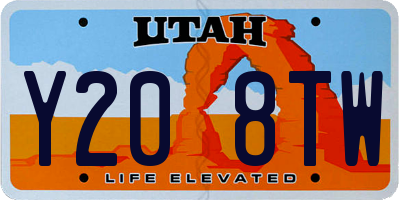 UT license plate Y208TW