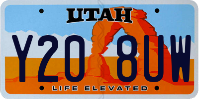 UT license plate Y208UW