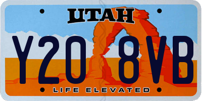 UT license plate Y208VB