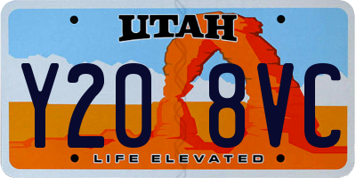 UT license plate Y208VC