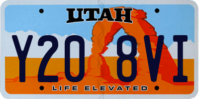 UT license plate Y208VI