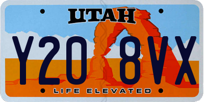 UT license plate Y208VX