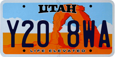 UT license plate Y208WA
