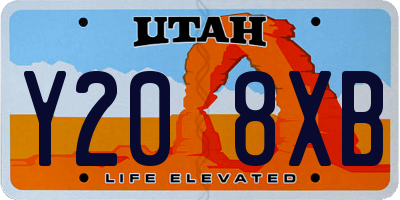 UT license plate Y208XB