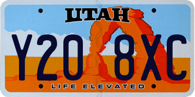 UT license plate Y208XC