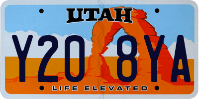 UT license plate Y208YA