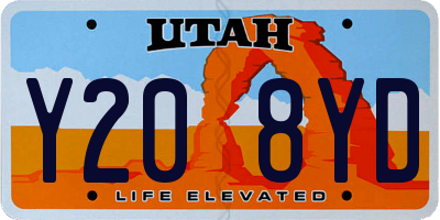 UT license plate Y208YD