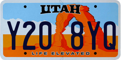 UT license plate Y208YQ
