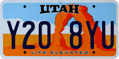 UT license plate Y208YU