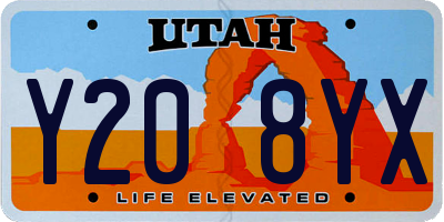 UT license plate Y208YX