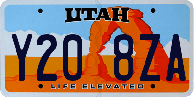UT license plate Y208ZA