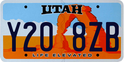 UT license plate Y208ZB