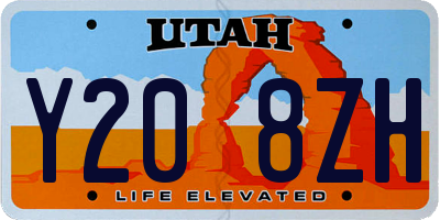 UT license plate Y208ZH