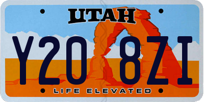 UT license plate Y208ZI