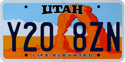 UT license plate Y208ZN