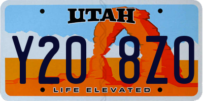 UT license plate Y208ZO