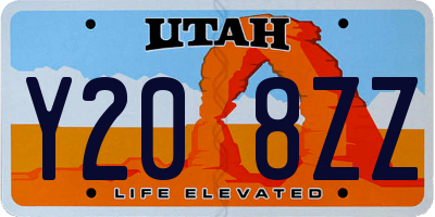 UT license plate Y208ZZ