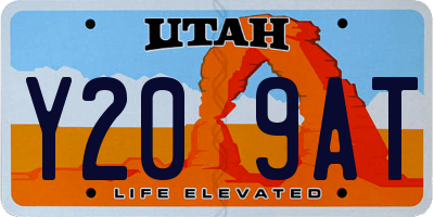 UT license plate Y209AT