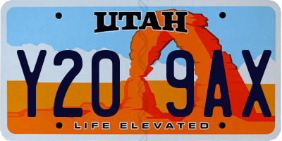 UT license plate Y209AX