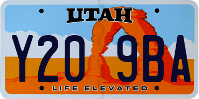 UT license plate Y209BA