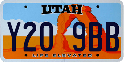 UT license plate Y209BB