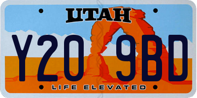 UT license plate Y209BD